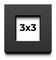 Square Flat Black Picture Frame - UV Acrylic, Foam Board Backing, Hanging Hardware